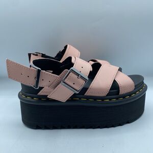 Doc Martens Voss II Quad Strap Sandals Pink Leather Women 5/ 36 EU Platform NWOB